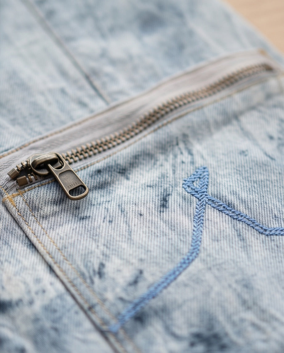 BIO Jeans Latzrock 74/80 blau