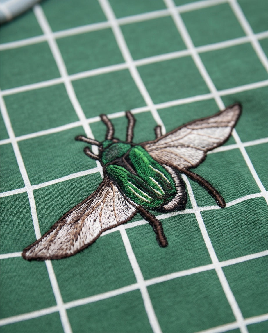 BIO Sweatpullover Grid grün