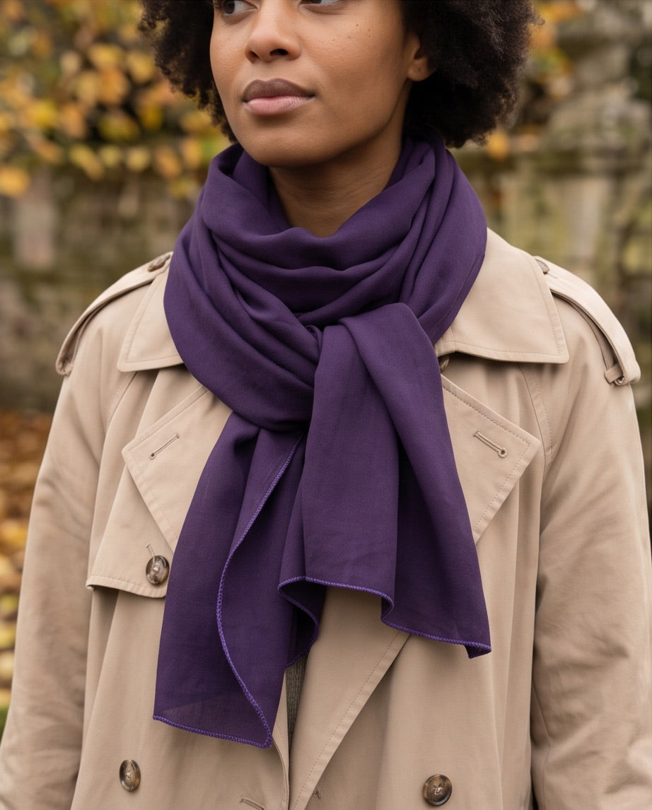 Schal uni violett