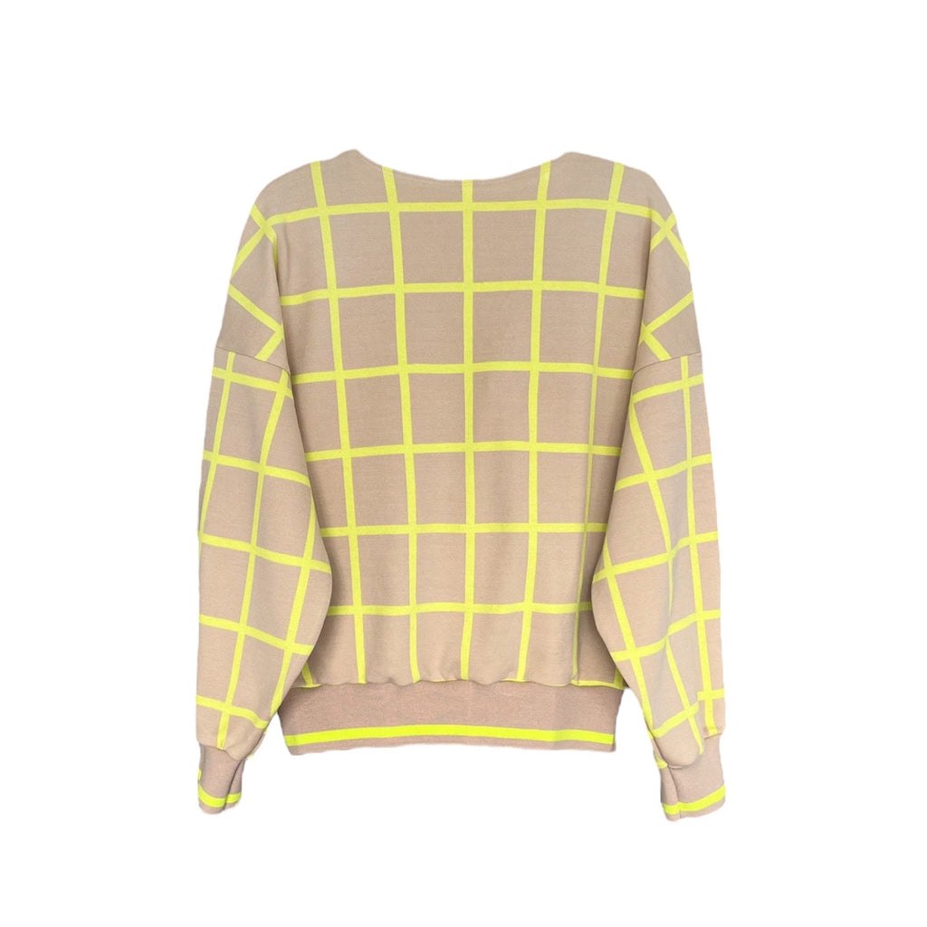 BIO Pullover Karo limette
