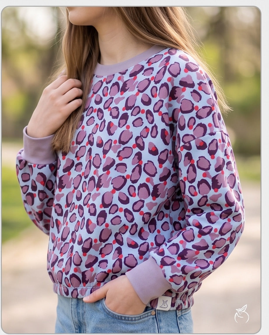 Sweatpullover hellblau violett