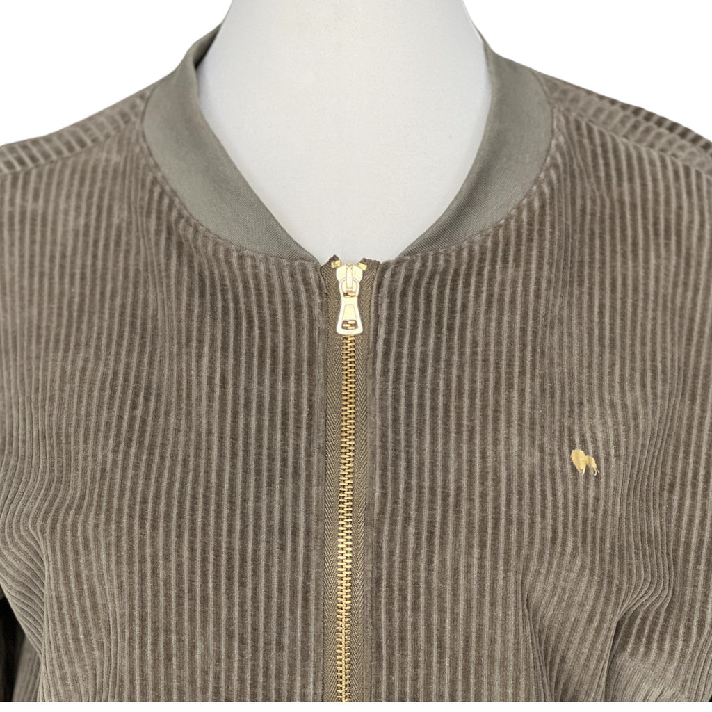BIO Damen Blouson Cord Jersey khaki