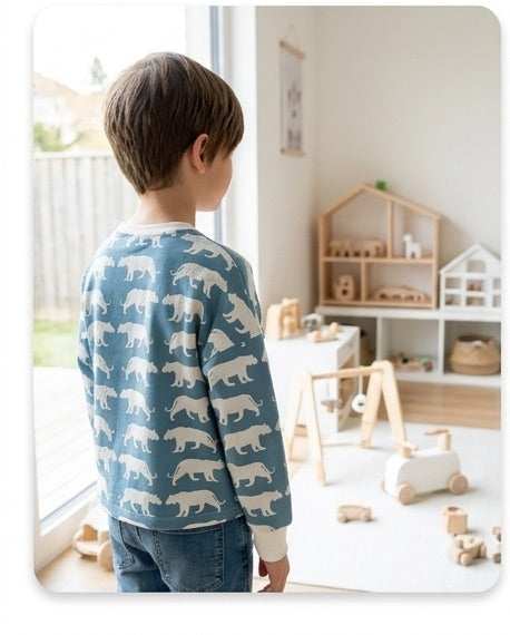 Langarmshirt Tiger Glitzer