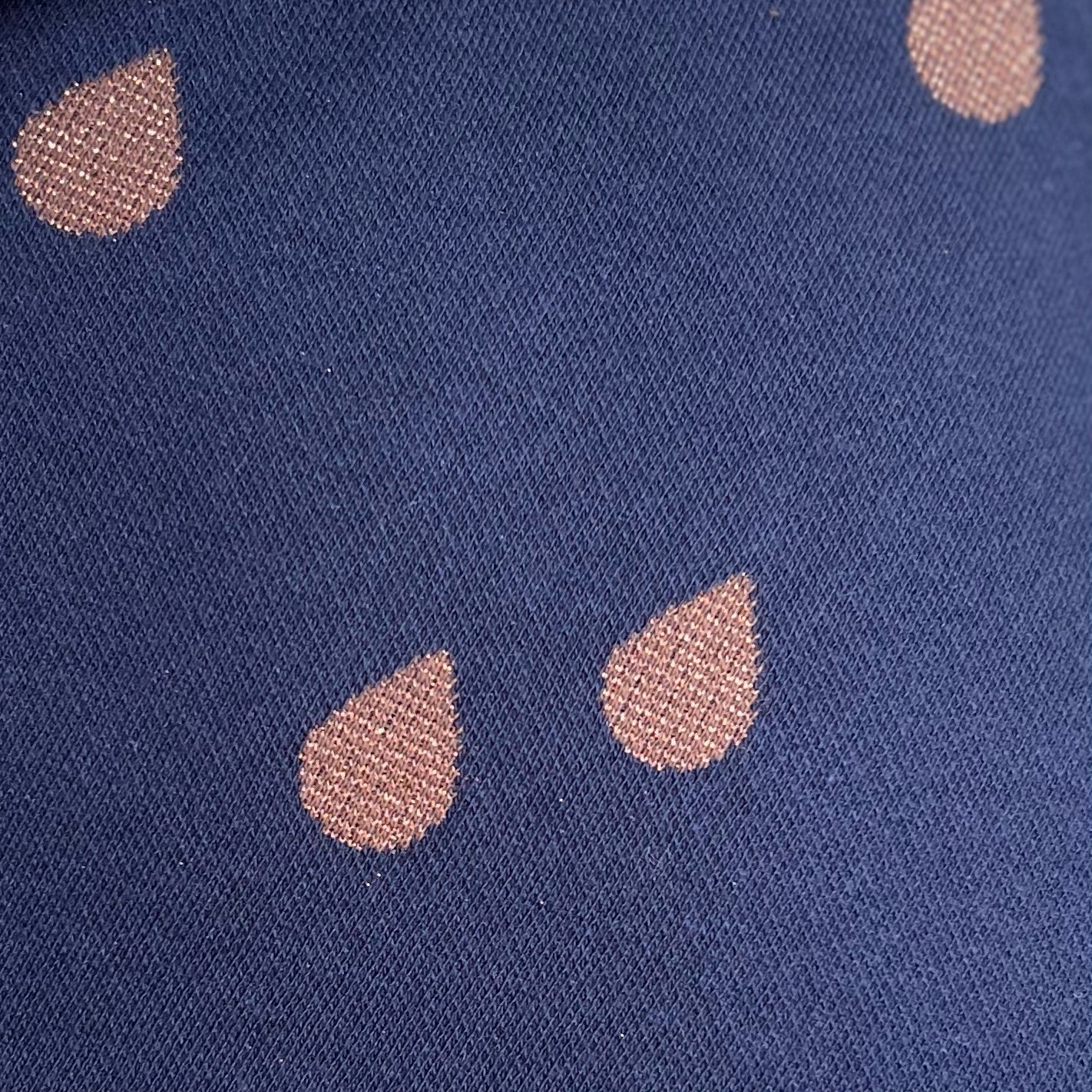 Bio Jacquard Dreieckstuch Tropfen dunkelblau