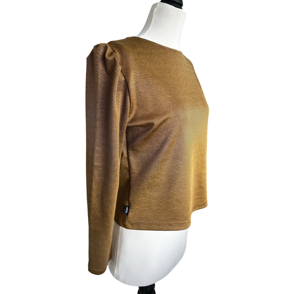 Langarmshirt Puffärmel senf
