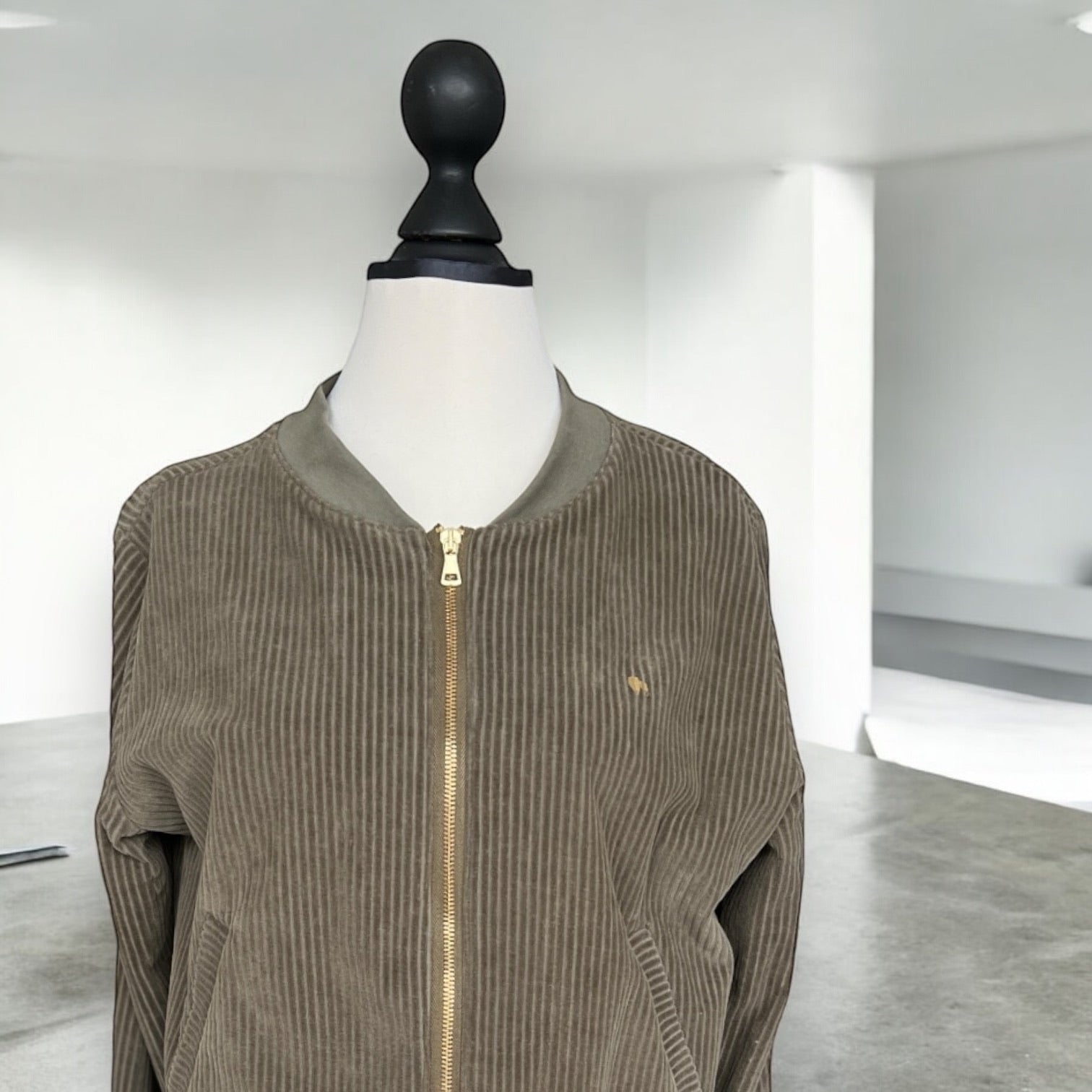 BIO Damen Blouson Cord Jersey khaki