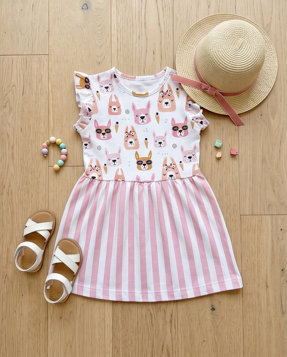 BIO Sommerkleid Alpakas