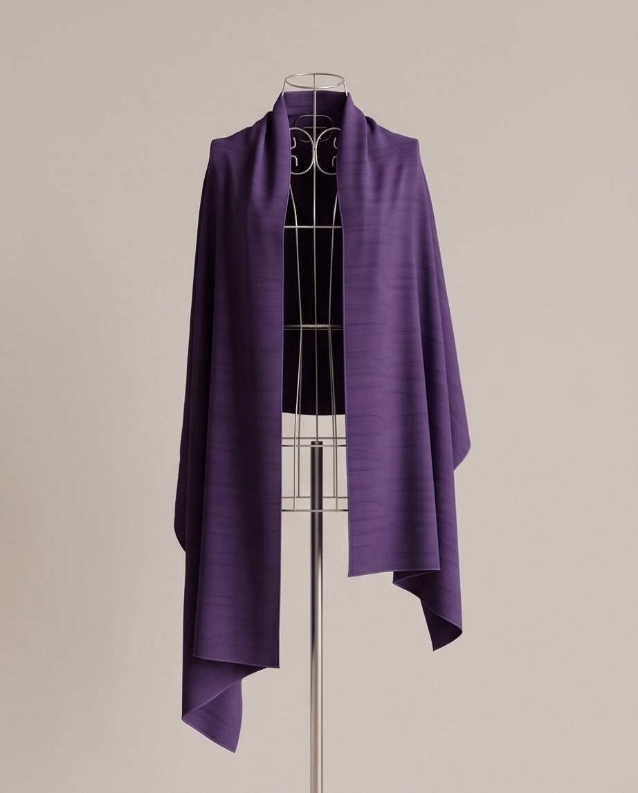 Schal uni violett Struktur