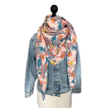 BIO Musselin Dreieckstuch Schmetterling gelb