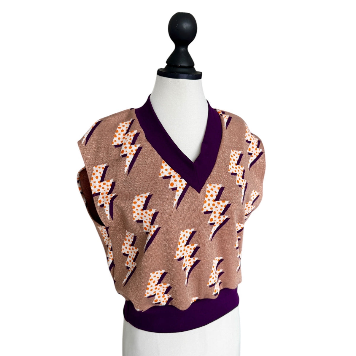 BIO Pullunder Blitze kupfer/violett/orange