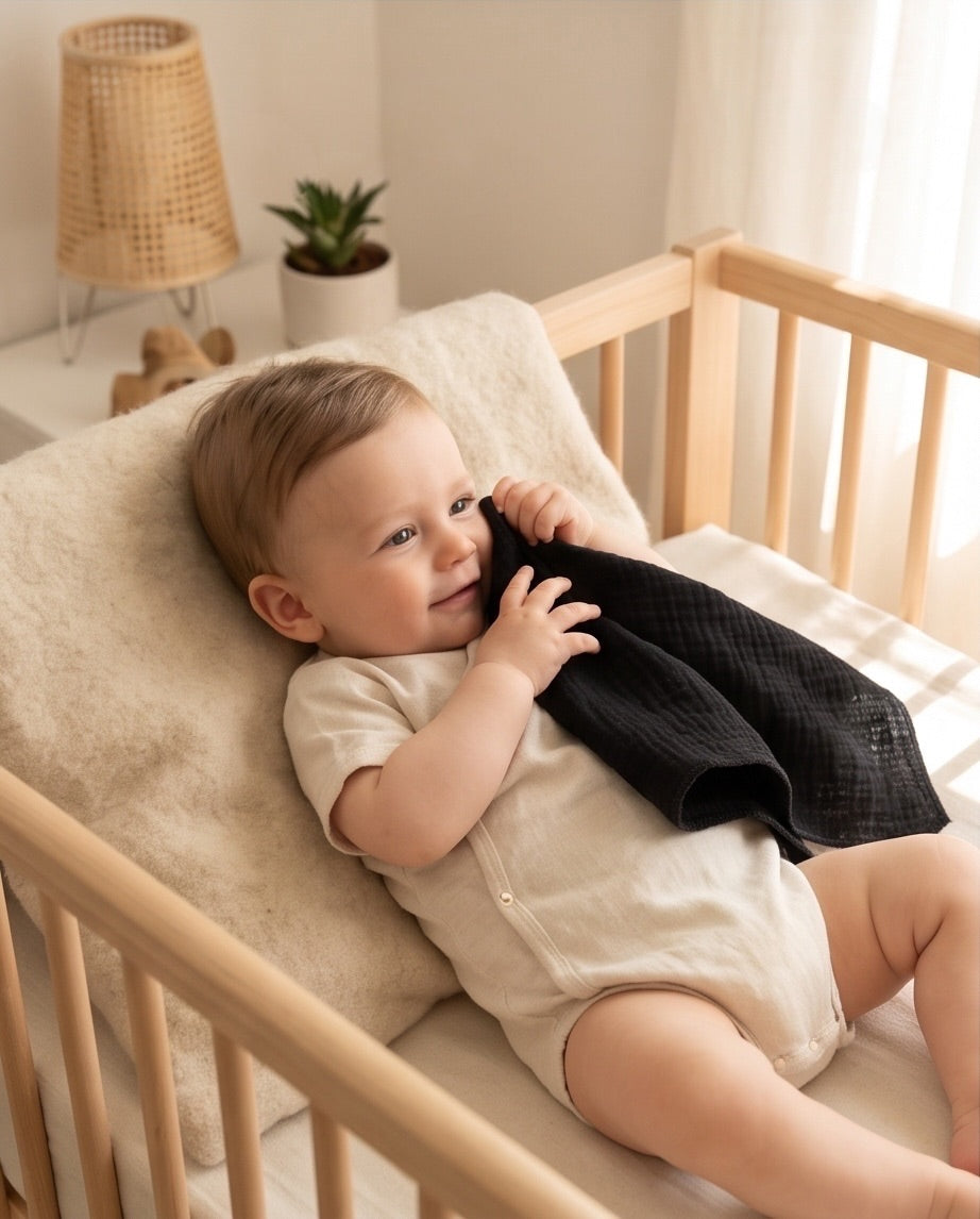 BIO Kuscheltuch Nuschi schwarz