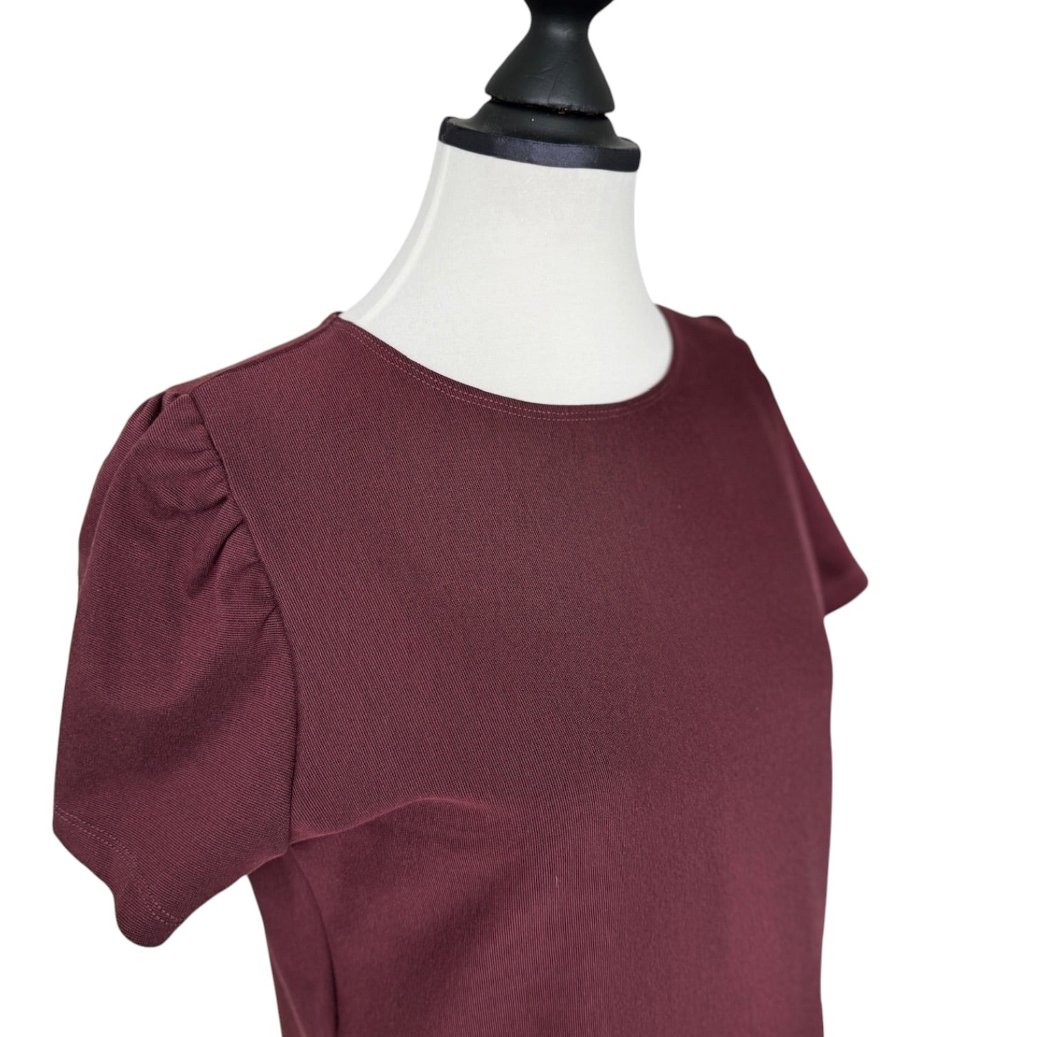 T-Shirt Puffärmel dunkelrot