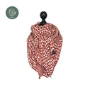 Bio Jacquard Dreieckstuch Striche rost