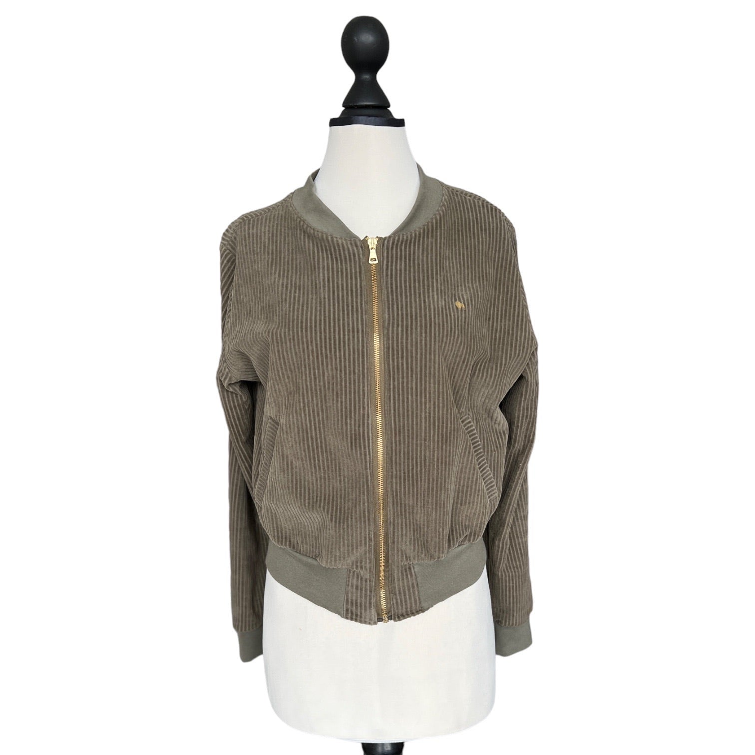 BIO Damen Blouson Cord Jersey khaki