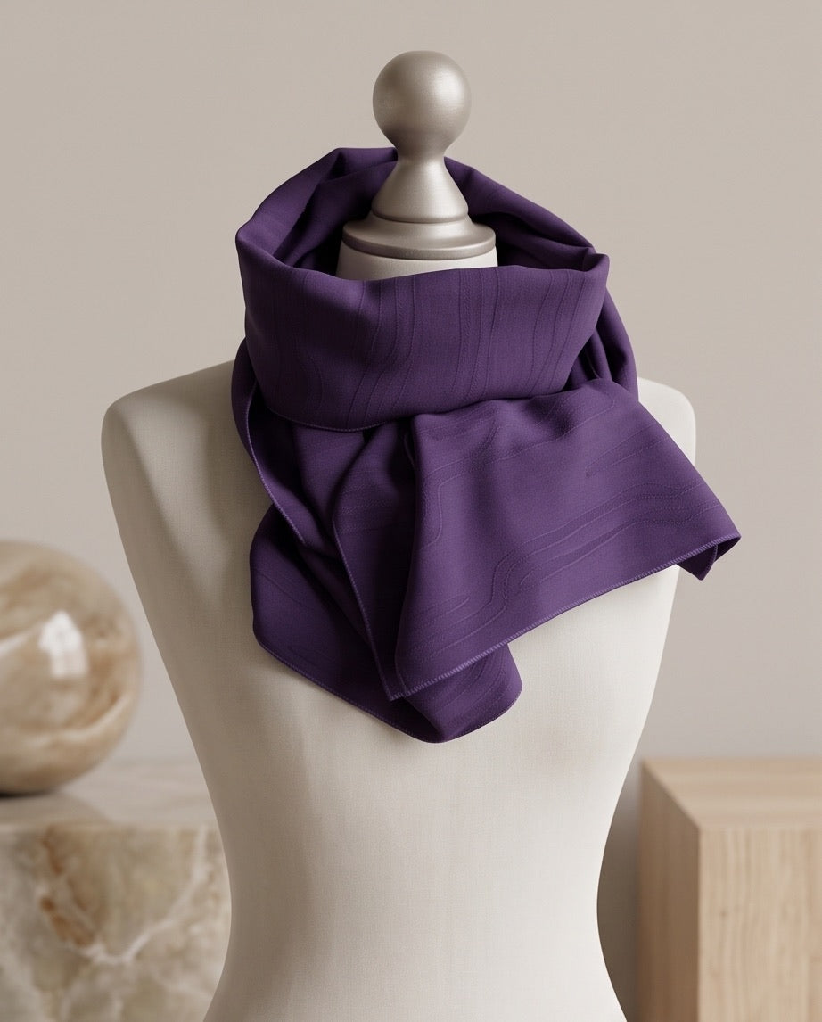 Schal uni violett Struktur