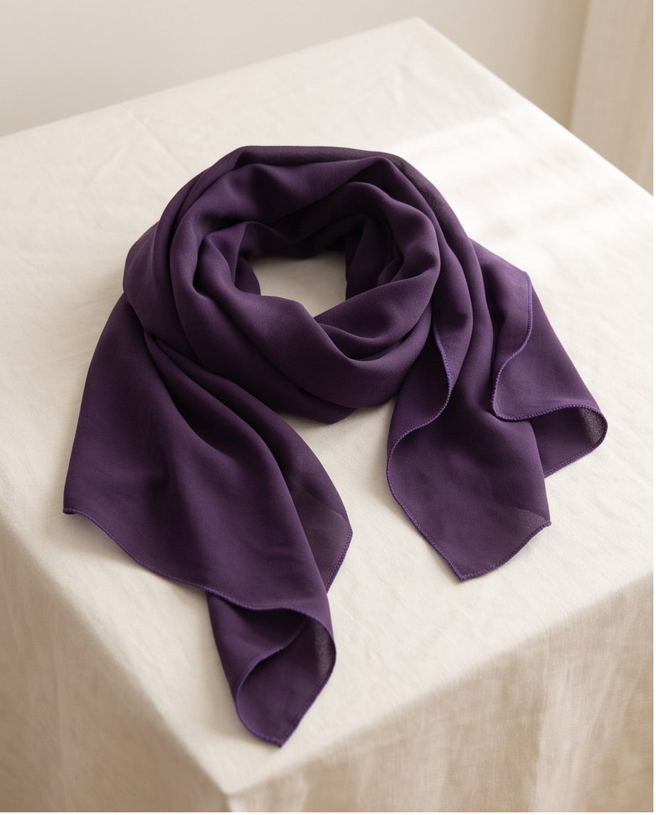 Schal uni violett