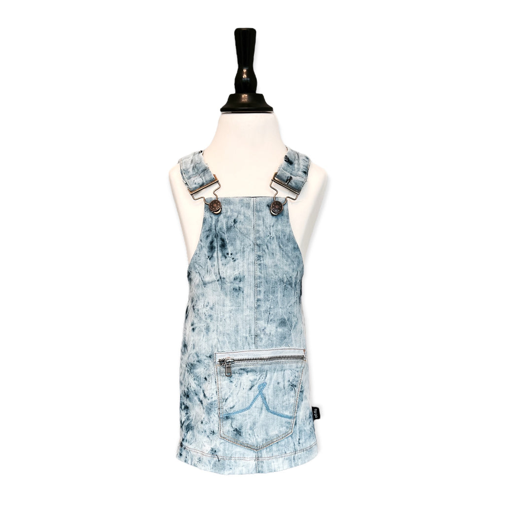 BIO Jeans Latzrock 86/92 blau