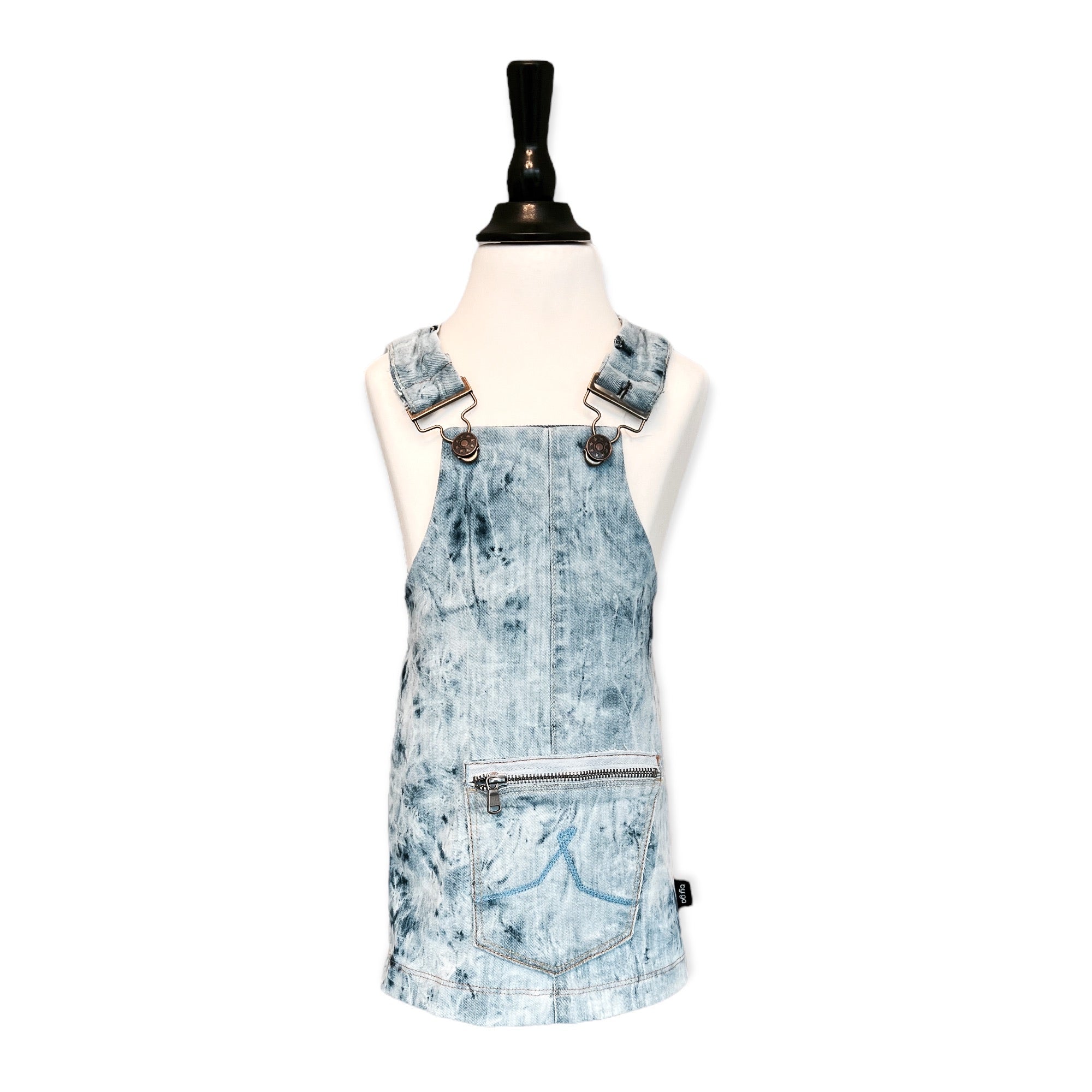 BIO Jeans Latzrock 86/92 blau