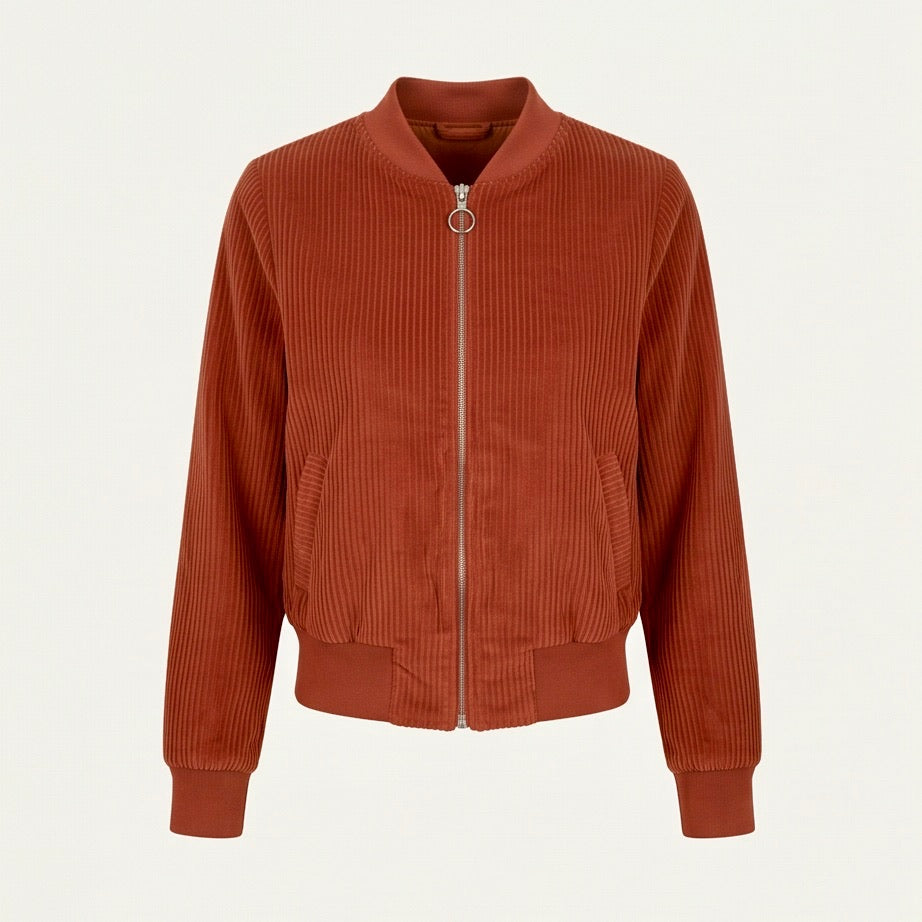 BIO Damen Blouson Cord Jersey hellrost