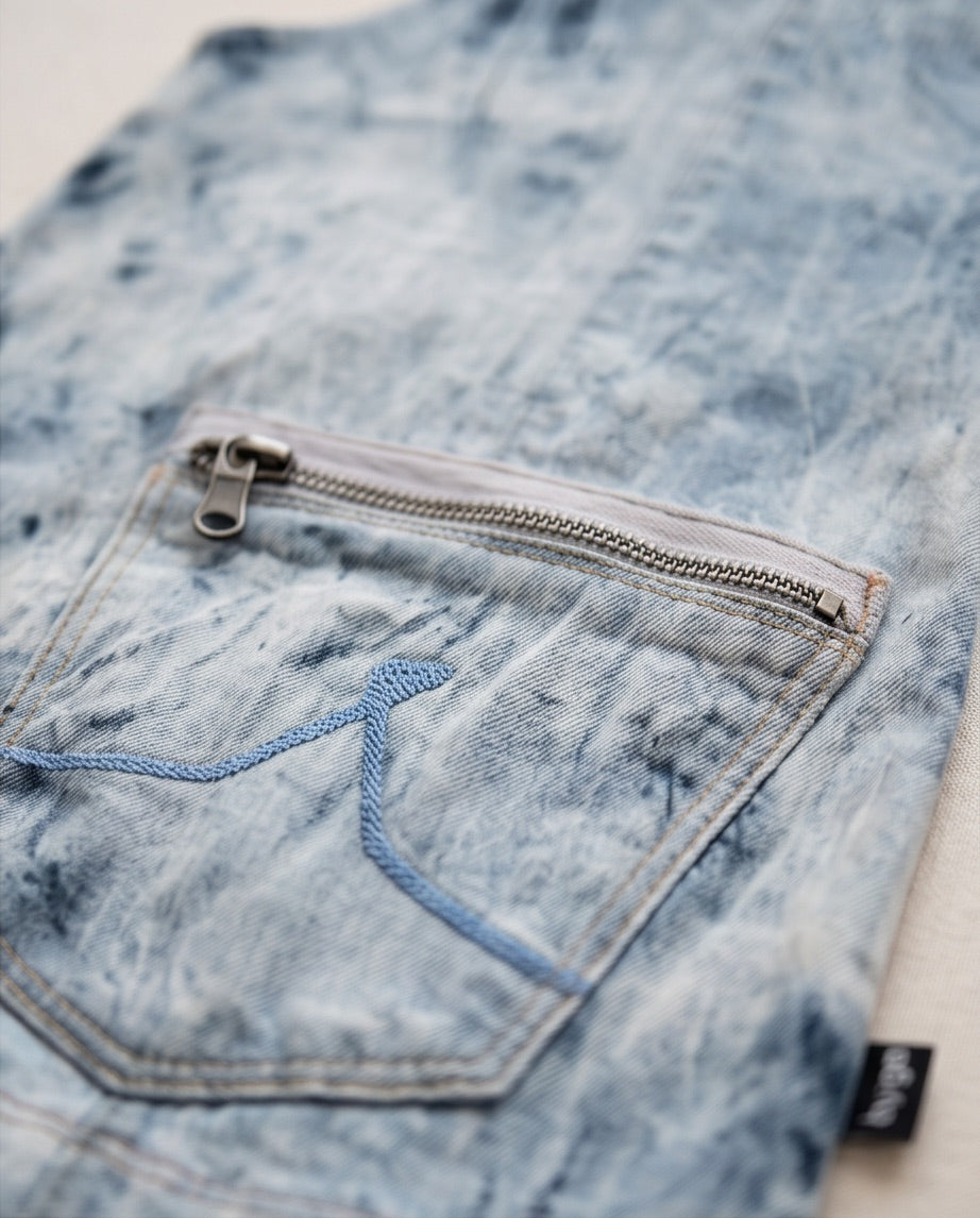 BIO Jeans Latzrock 86/92 blau