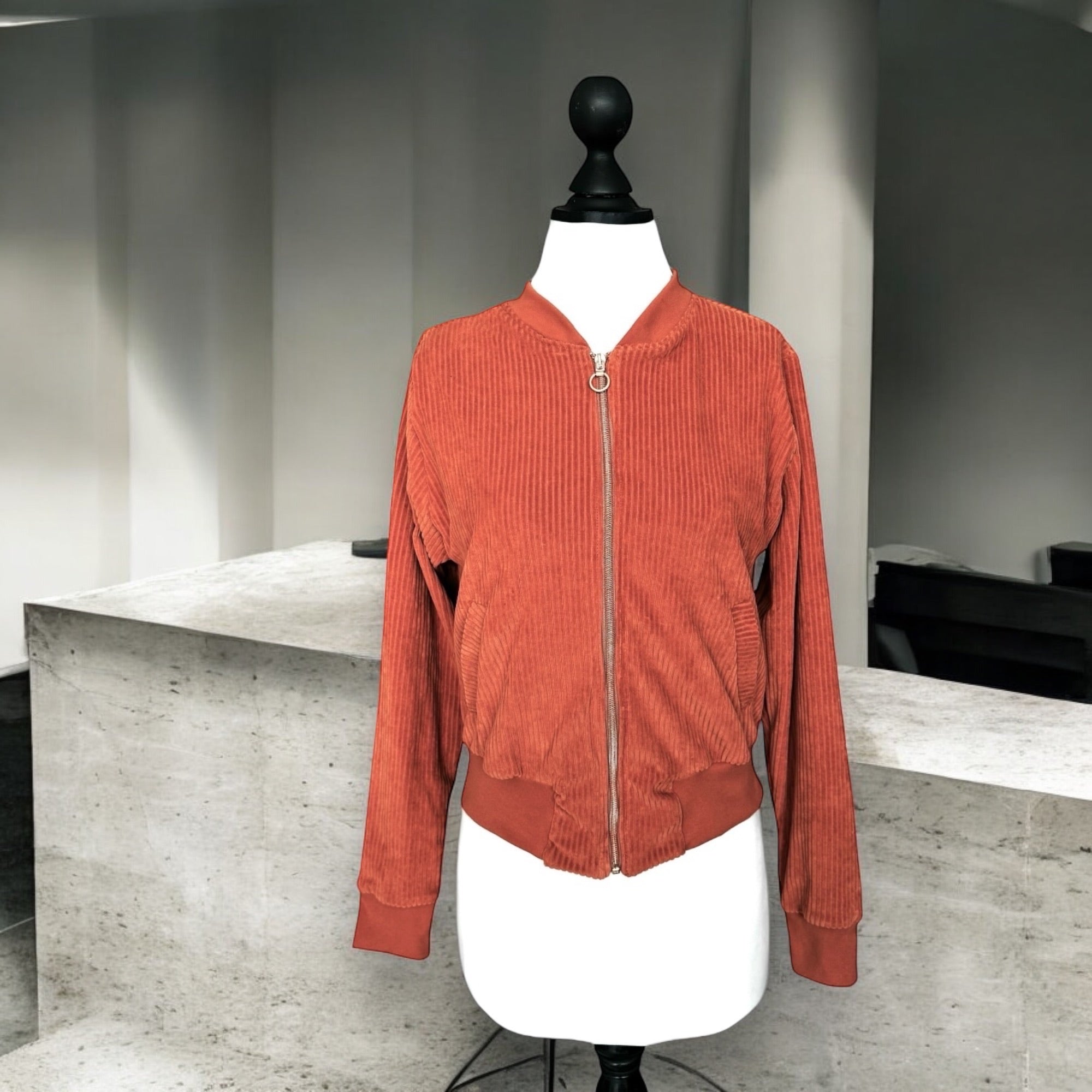 BIO Damen Blouson Cord Jersey hellrost