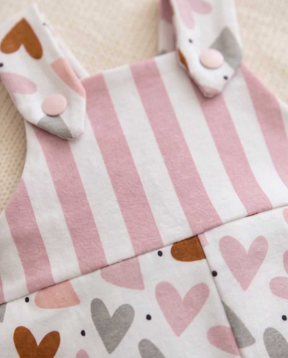 BIO Baby Latzhose Herzen