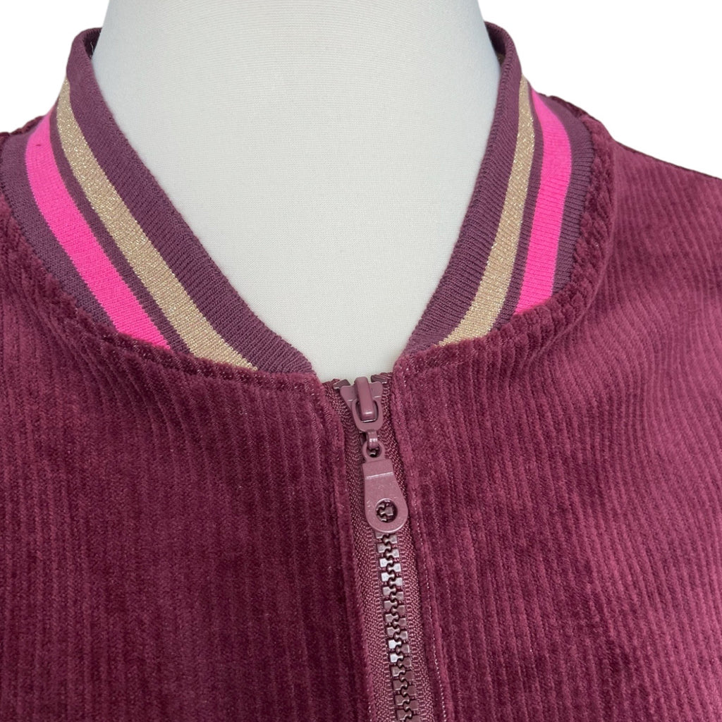 BIO Damen Blouson Cord Jersey bordeaux
