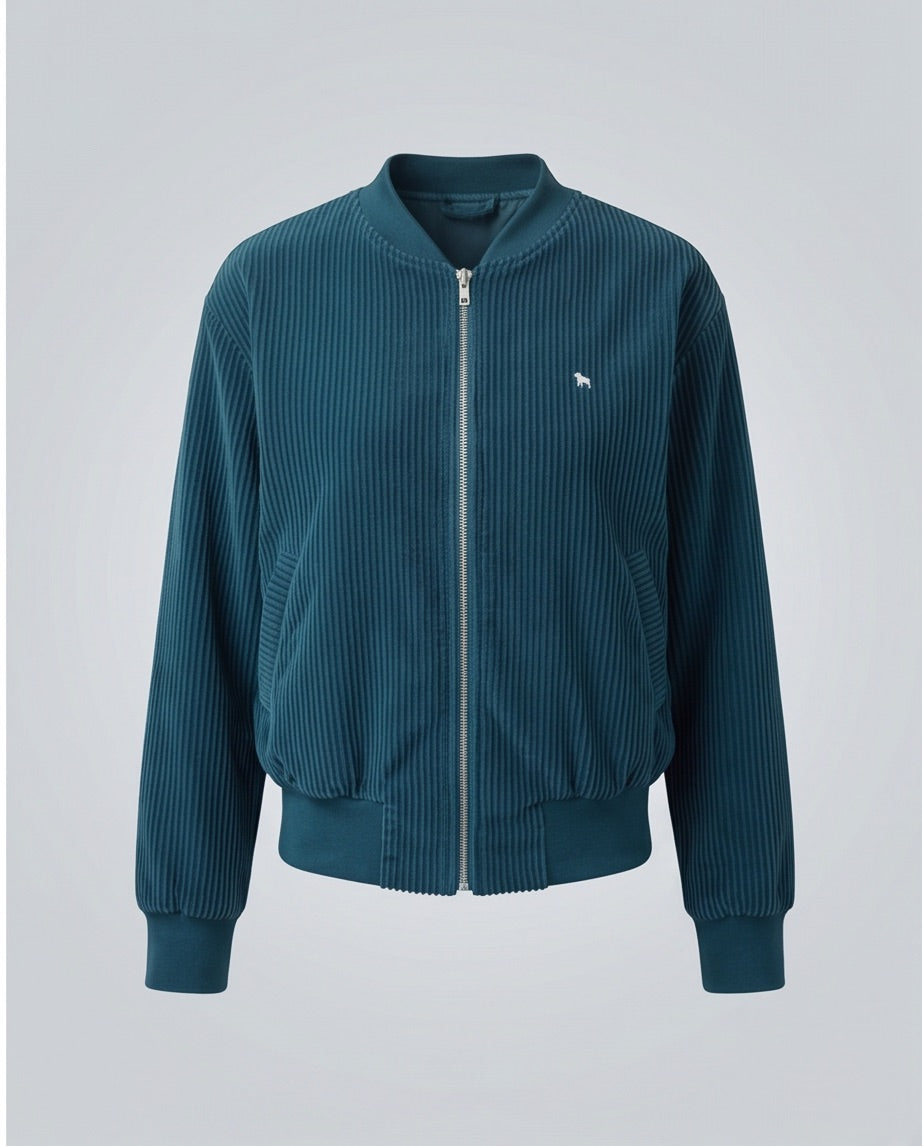 BIO Damen Blouson Cord Jersey petrol