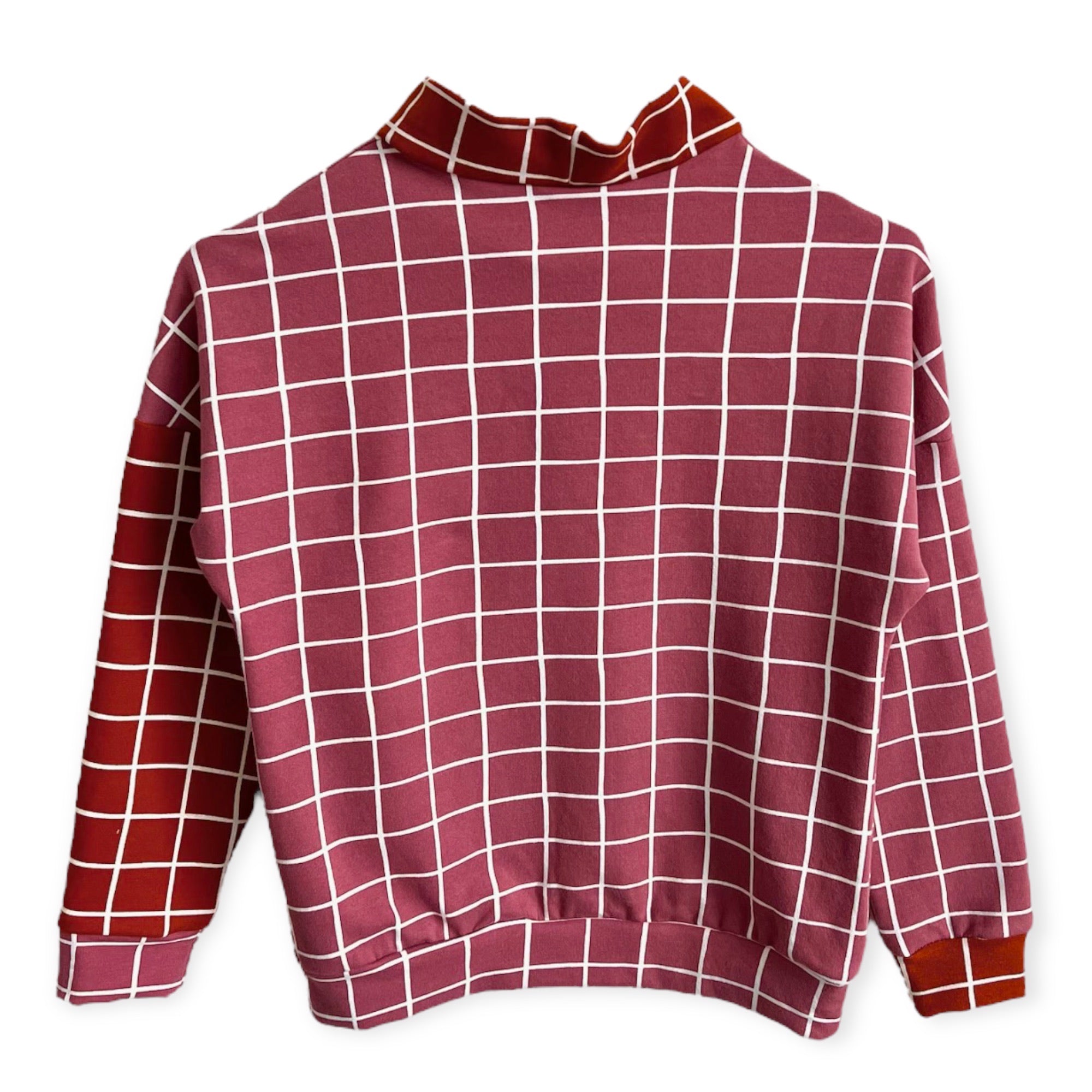 BIO Sweatpullover Grid pink