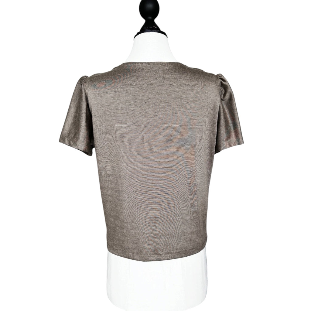 T-Shirt Puffärmel sand
