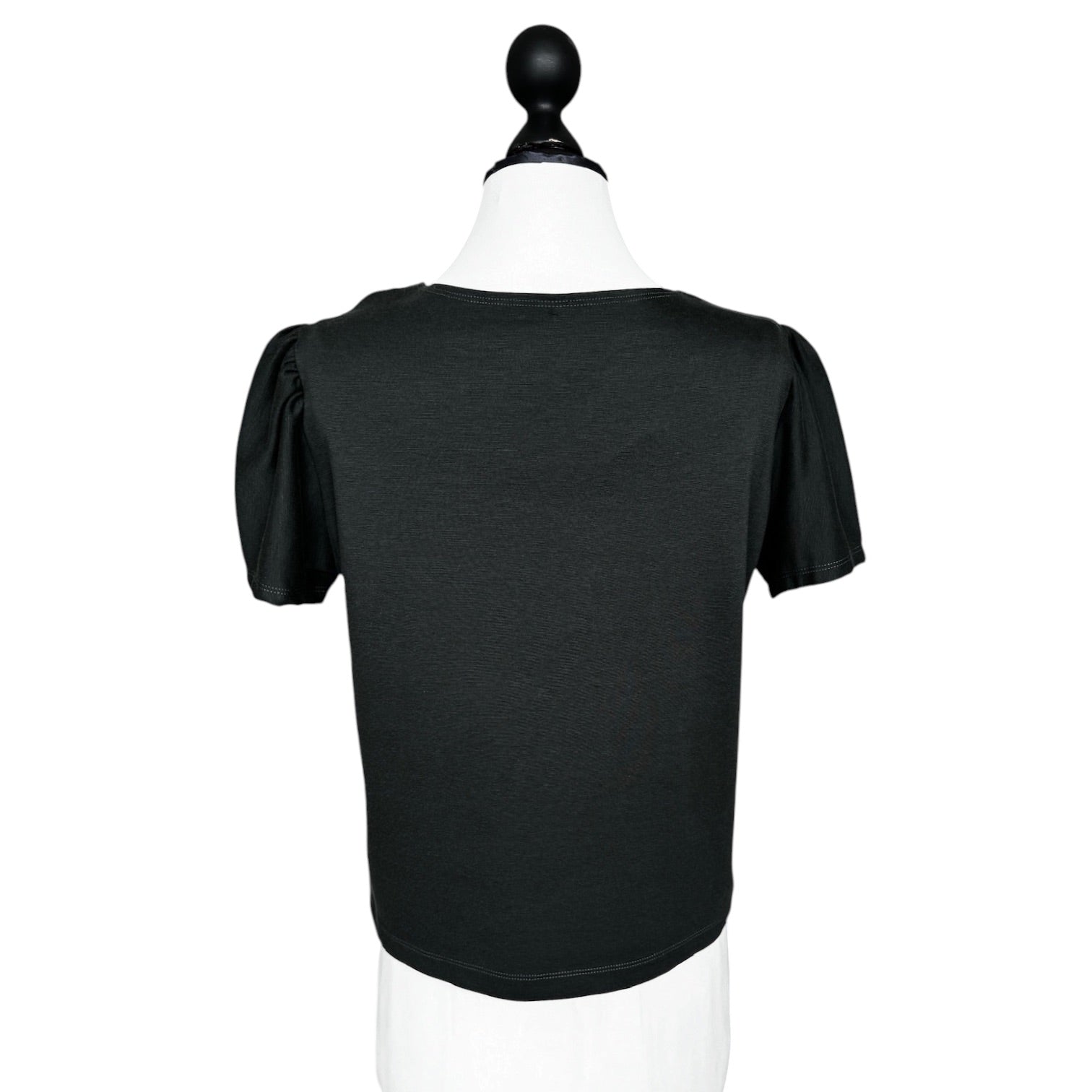 T-Shirt Puffärmel dunkelgrün