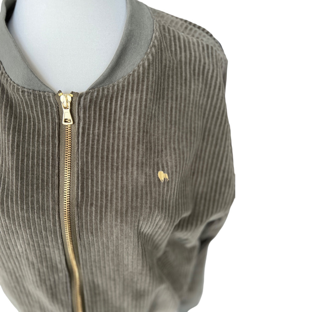 BIO Damen Blouson Cord Jersey khaki