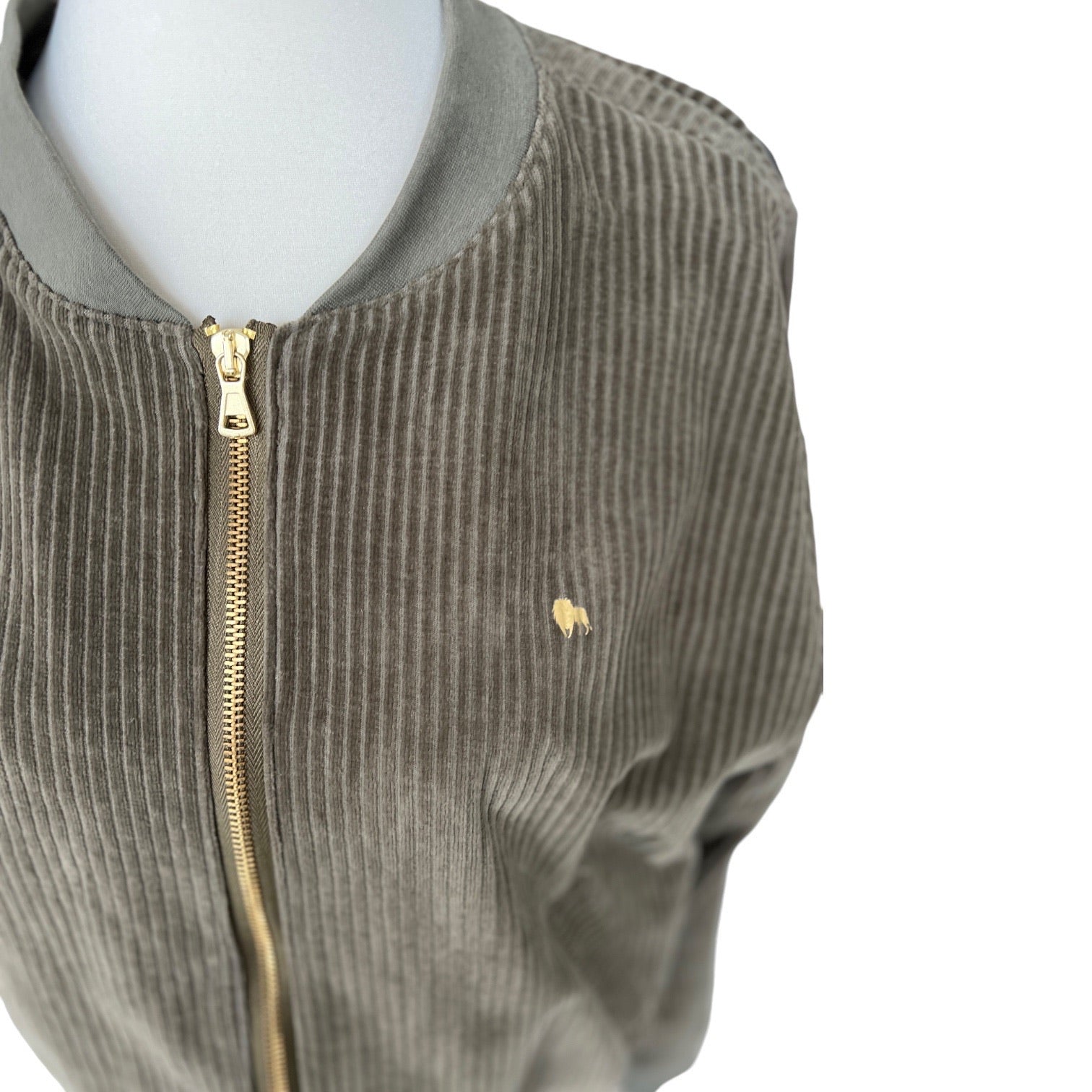 BIO Damen Blouson Cord Jersey khaki