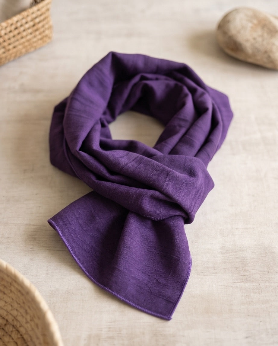 Schal uni violett Struktur