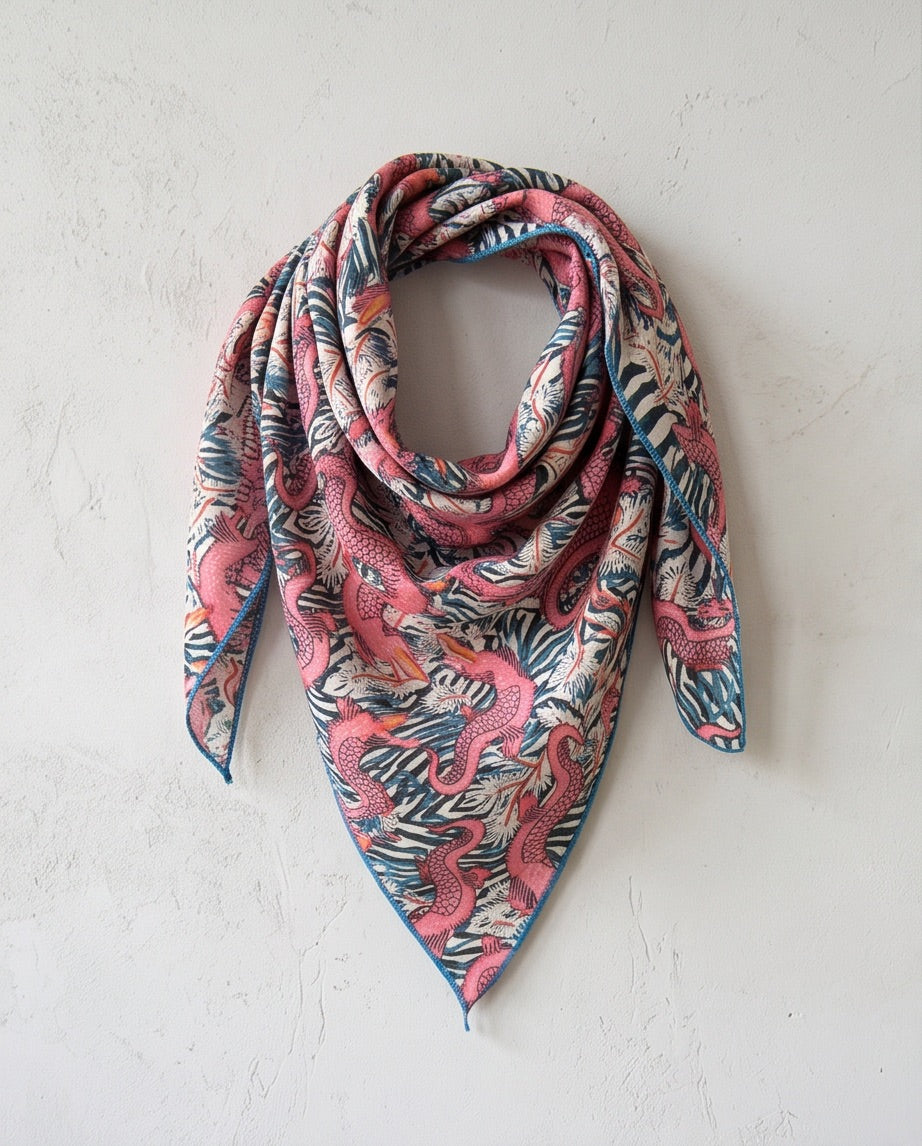 BIO Musselin Dreieckstuch Maxi Kroko