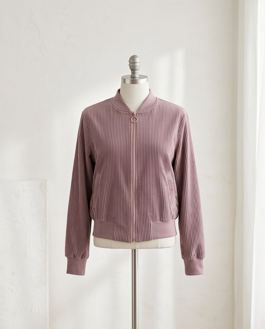 BIO Damen Blouson Cord Jersey altrosa