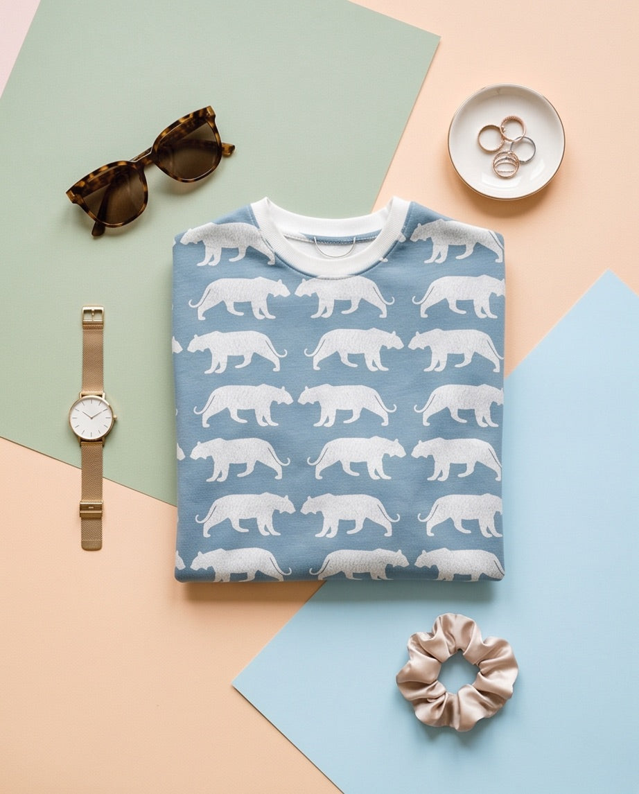 Langarmshirt Tiger Glitzer