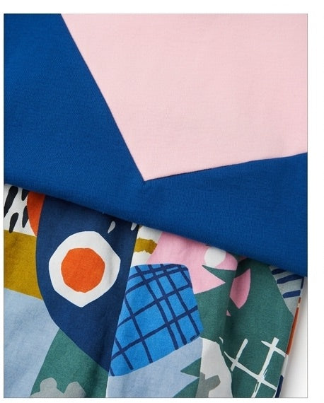 BIO T-Shirt blau/rosa