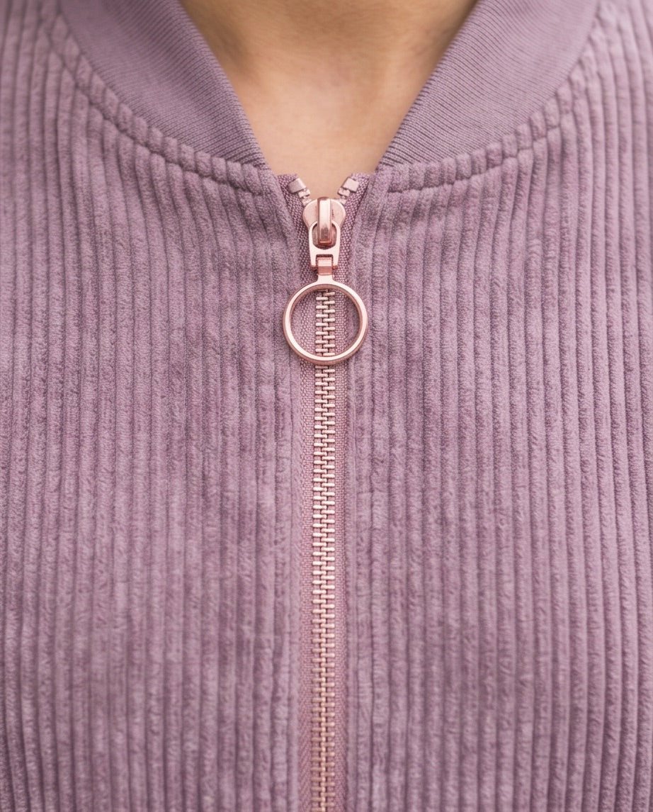 BIO Damen Blouson Cord Jersey altrosa