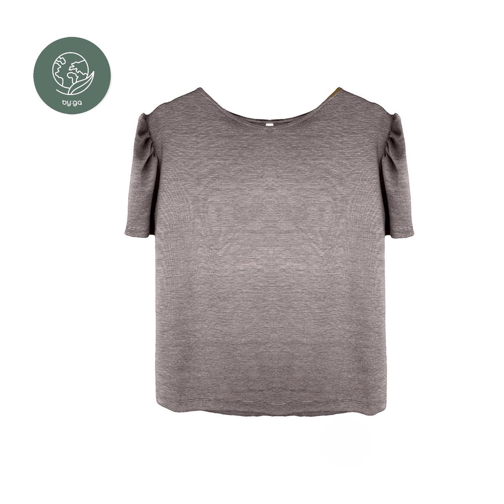 T-Shirt Puffärmel sand
