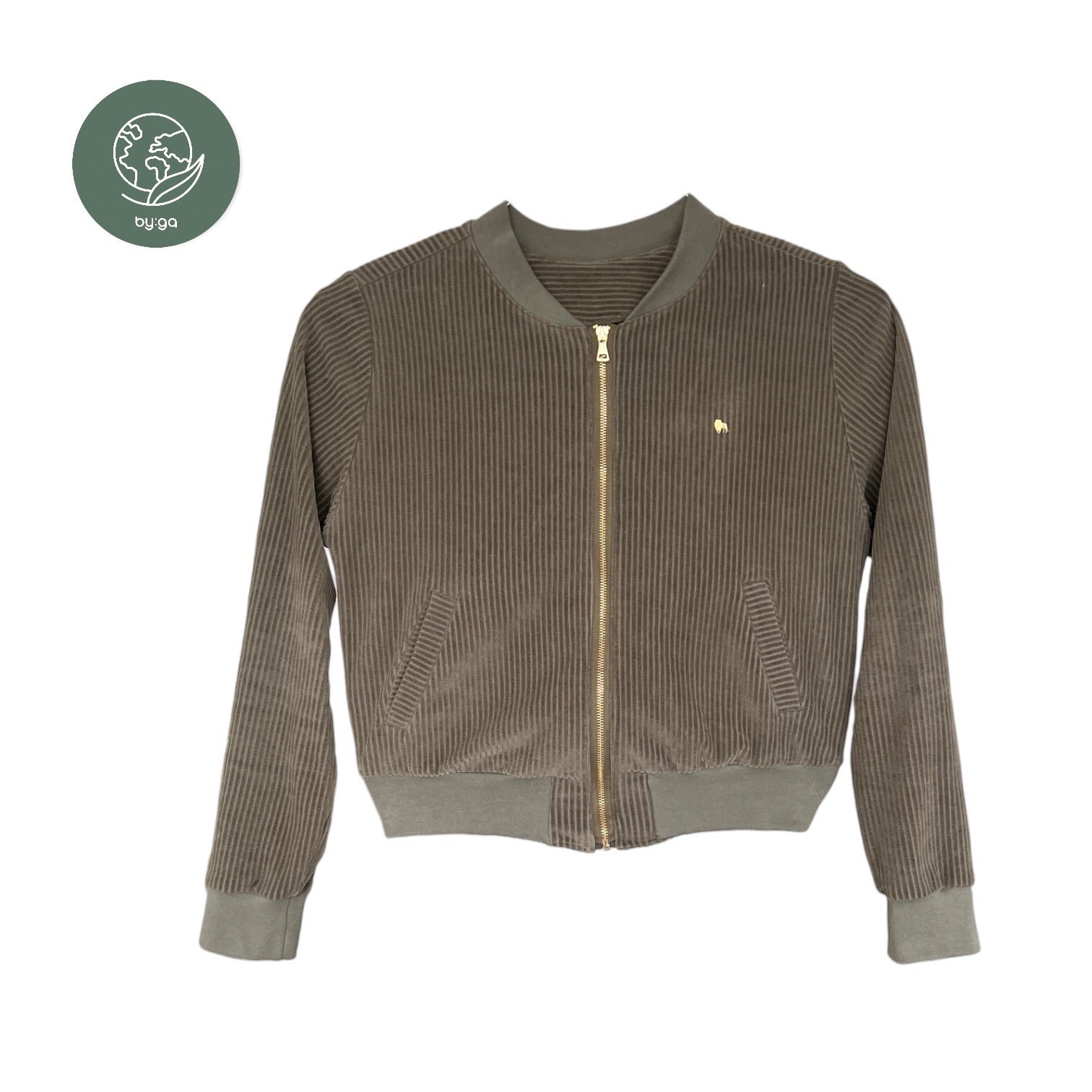 BIO Damen Blouson Cord Jersey khaki