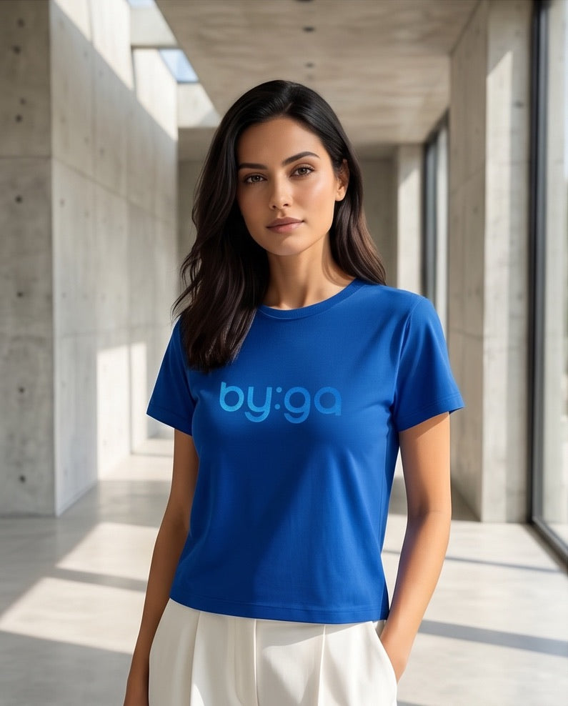 BIO by:ga T-Shirt kobaltblau