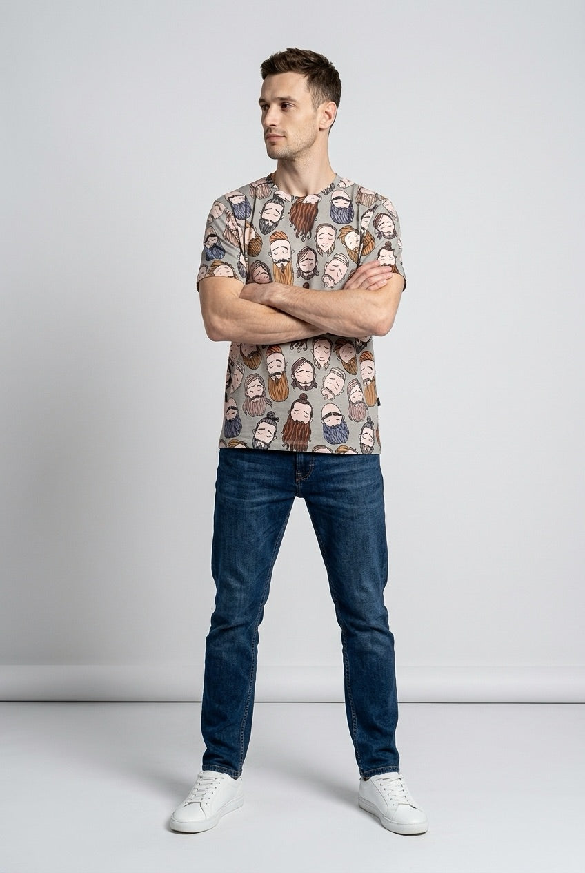 BIO Herren T-Shirt Bärte