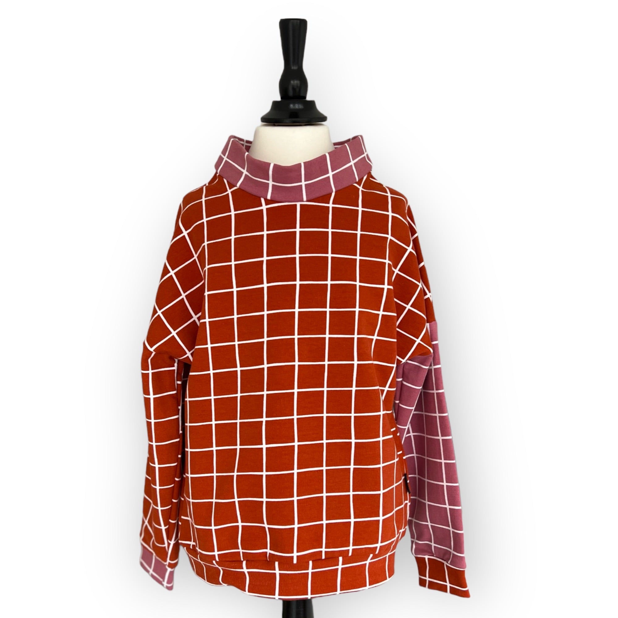 BIO Sweatpullover Grid orange