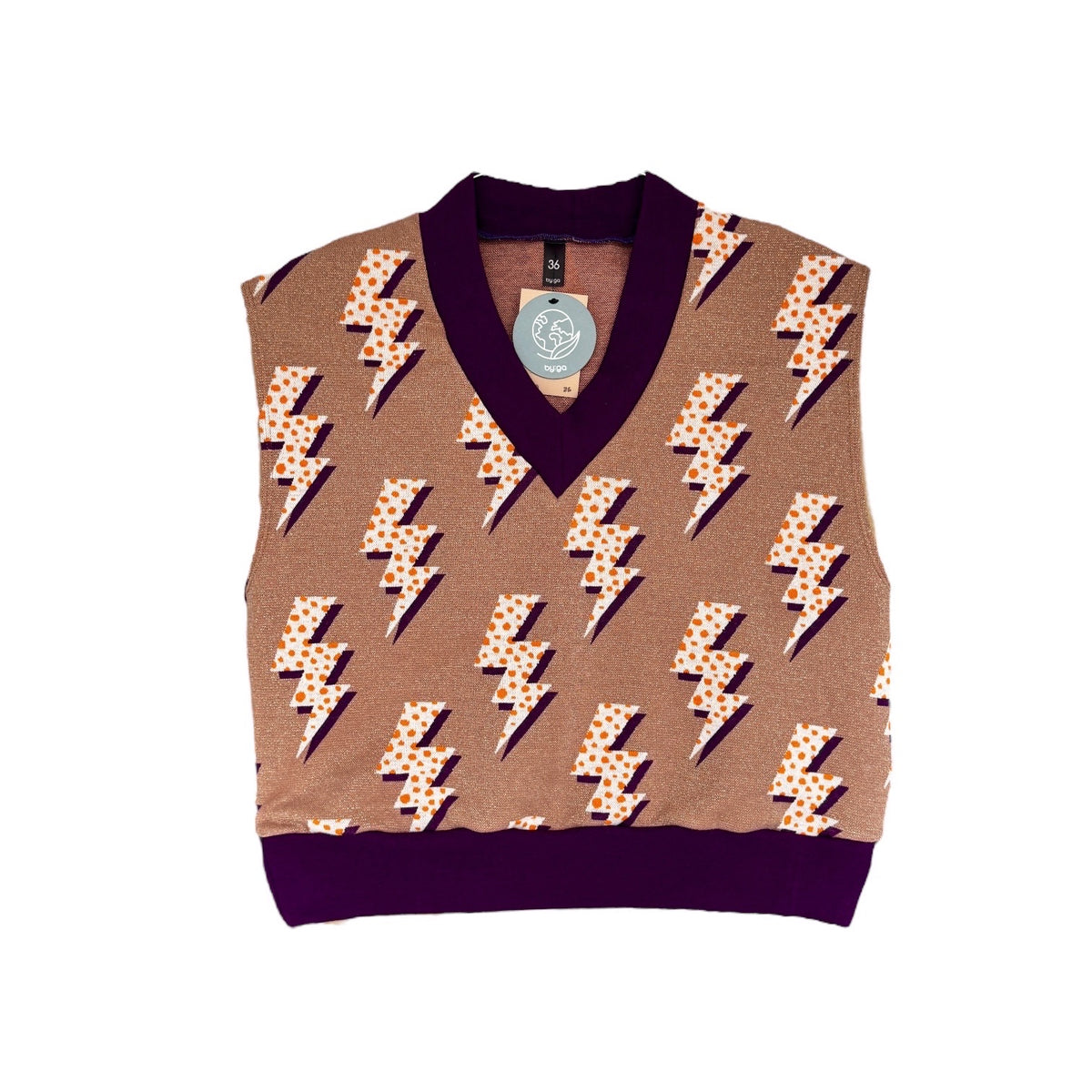 BIO Pullunder Blitze kupfer/violett/orange