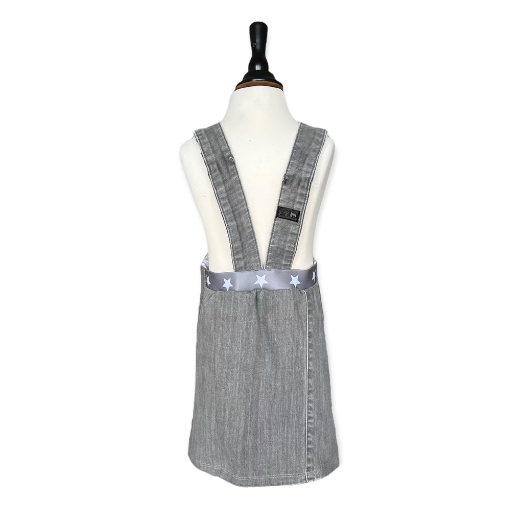 BIO Jeans Latzrock 98/104 grau