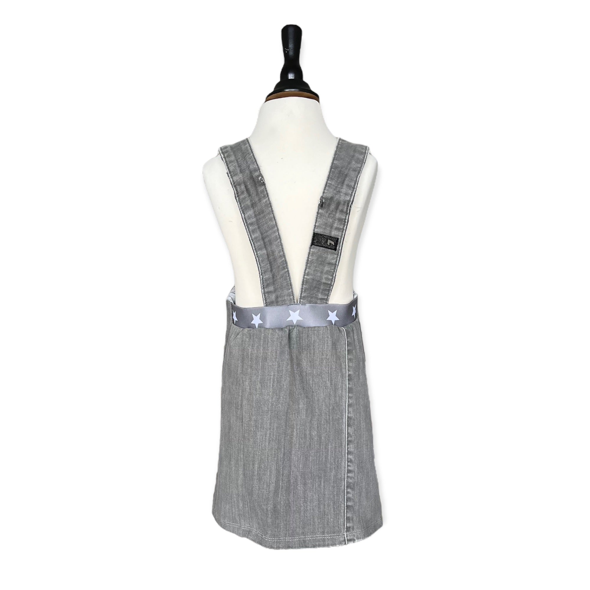 BIO Jeans Latzrock 98/104 grau