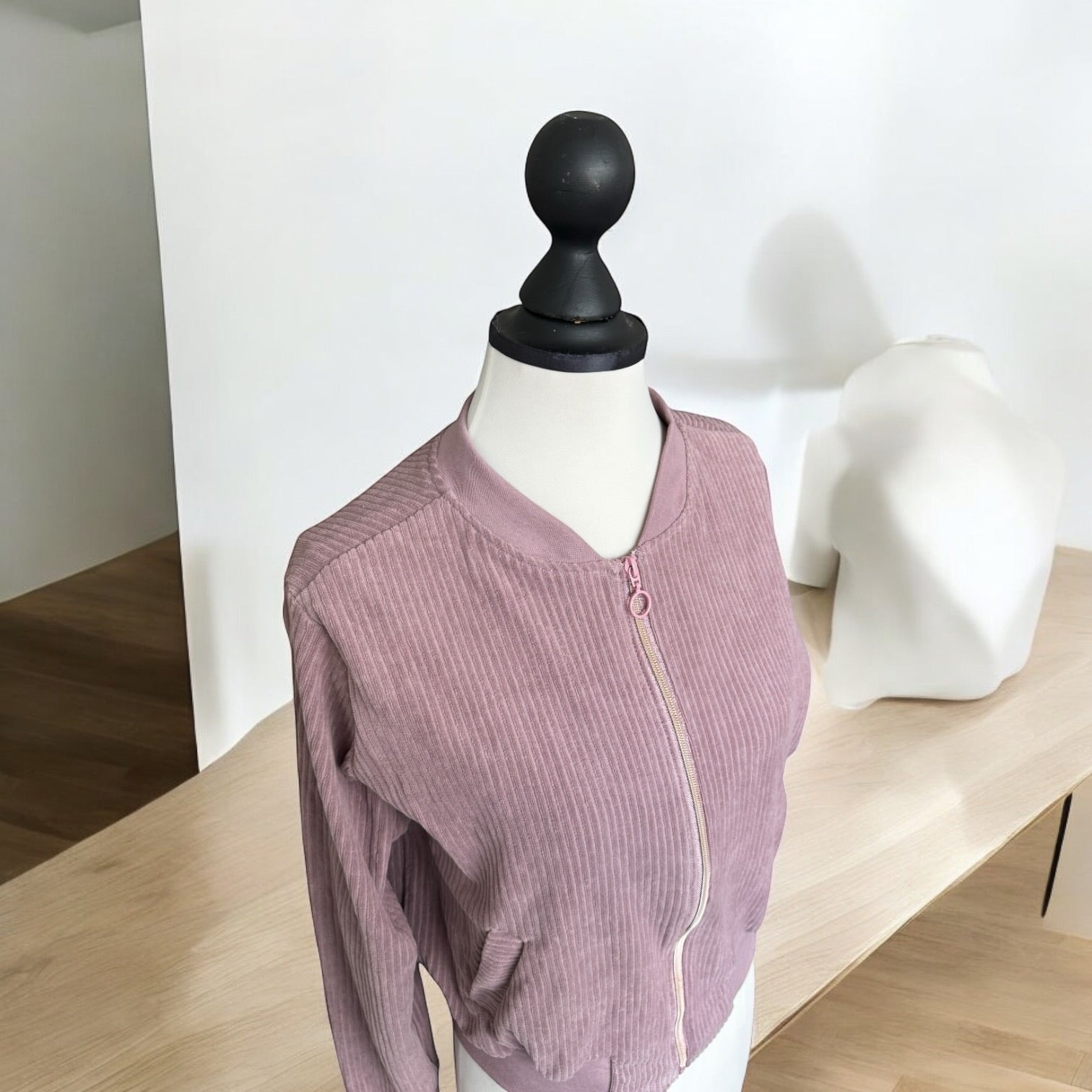 BIO Damen Blouson Cord Jersey altrosa