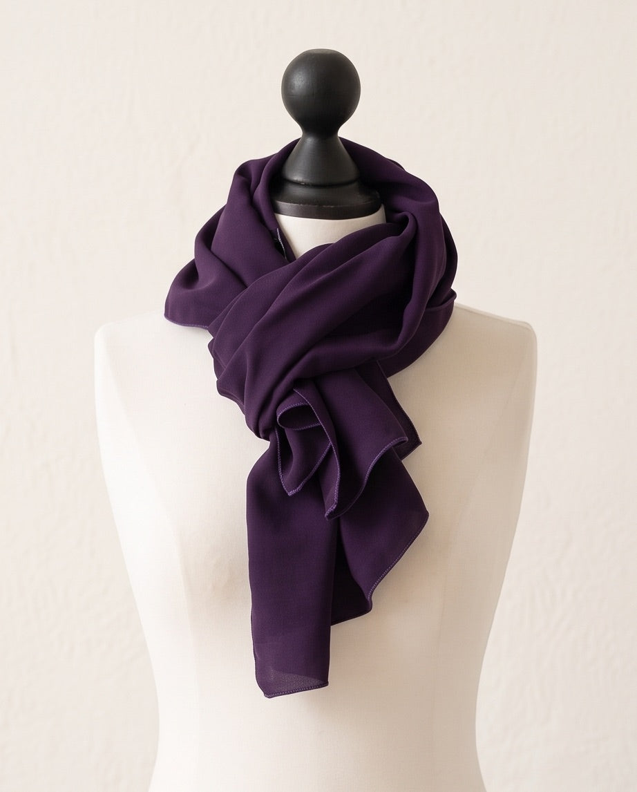 Schal uni violett