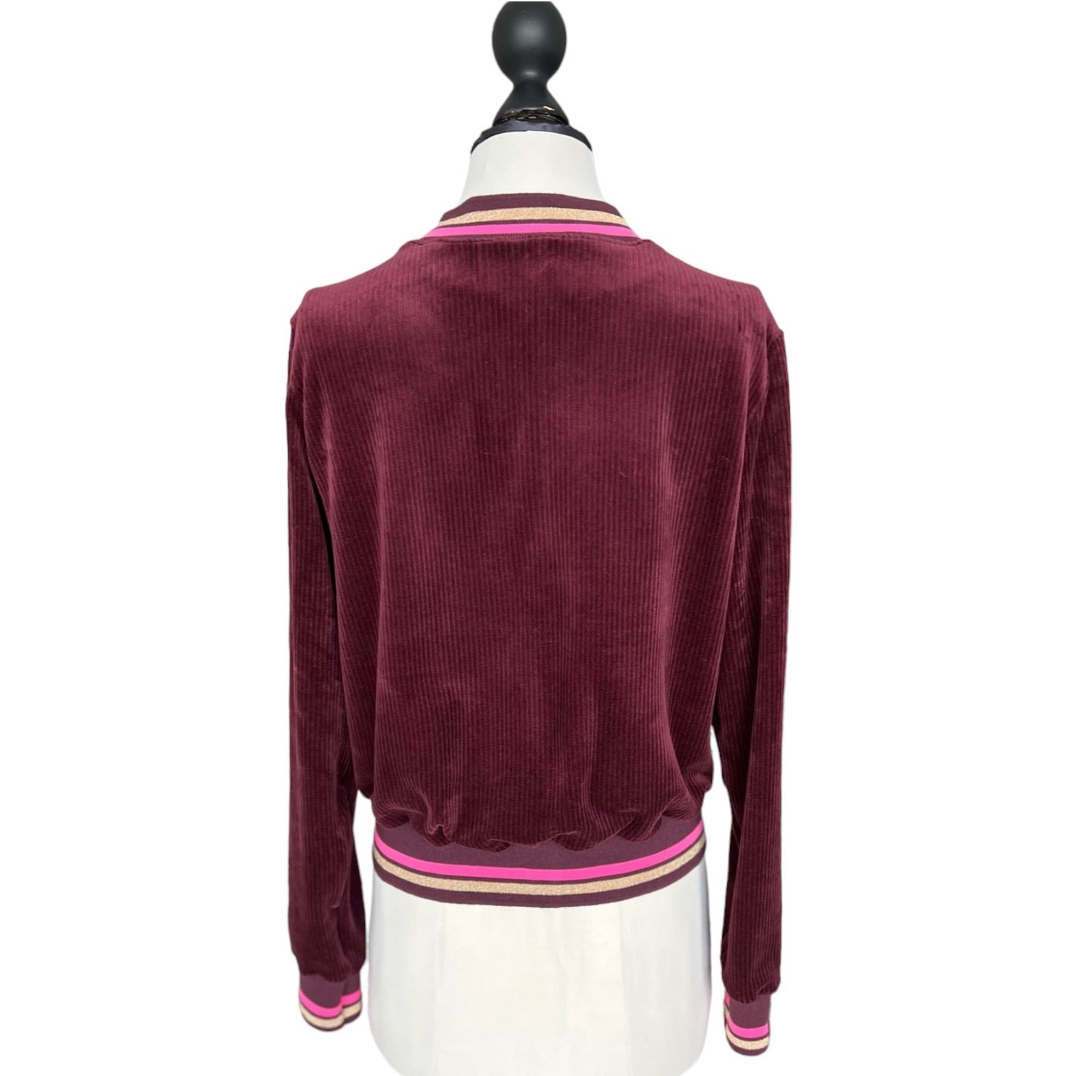 BIO Damen Blouson Cord Jersey bordeaux